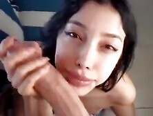 Big White Cock Asian Amateur Deepthroat Blowjob