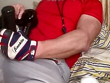 JockDad87 Shoots a load of Baseball Jock Cum