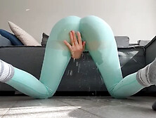 Camera Broken Athletic Girl Miscalculated Squirt and Stepdad Ends Up Paying...