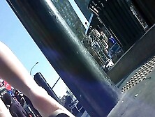 Upskirt - Asian in Denim Mini