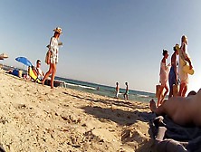 Incredible Amateur Cfnm,  Beach Porn Clip