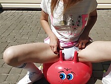 Horny Milf And Her Pervert Fantasy.  DP Riding Fitness Ball