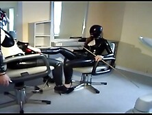 Mistress loves her latex muppet