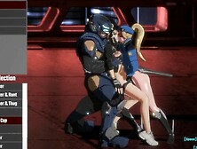 pure onyx - hard-core thug police orgy theesome with humongous tiddy goth