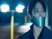 Korean Woman Wraparound Tape Gagged