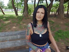 Tattooed Brunette Adel Asanty Is Ready For Hard Sex With A Stranger