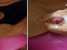 Male Orgasm! During Penis Masturbation,  A Straight Man Ends Up W