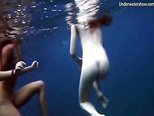 Submerged Hot Babes Underwater