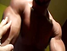 Str8 Bodybuilder Flexing Nude