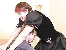 Brunette girl loves riding a long throbbing dick