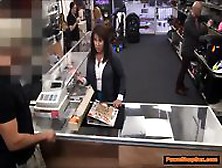 Busty Brunette Milf Sucks Dicks And Bangs For Extra Cash