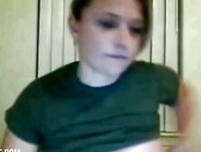 Sexy Army girl playing for her bf