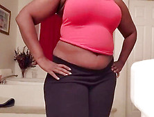 Black Gal Bloated Tummy Have Fun