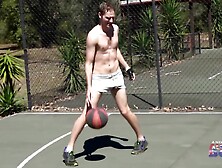 Australian Nick Bouncing On A Dick Outdoors