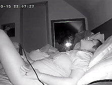 MILF Jackhammers Clit Before Bed Spy Camera