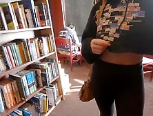 (NEARLY CAUGHT) Super-Naughty Public Deep Throat and Hump, Jizm Walk Thru Engaged Library
