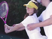 Brunette Tennis Babes Fed Jizz Pov After Hardcore Foursome