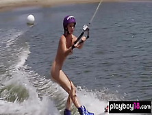 Huge Boobed Badass Naked Babe Dani Mathers Liking Wake Boarding