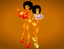 Two Ebony Big Bubble Butt Teens Called The Onion Twinz Hit The Strip Club Stage Hip Hop Anime