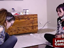 Stefanie and SarahBeth spice up their Spin the Bottle game