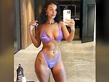 Maya Jama Hot Purple Bikini Cum Tribute