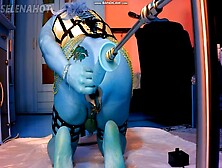 Anal Training With Hot Blue Skin Avatar