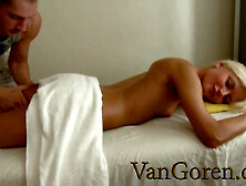 Cute Blonde Ivy Got Pussy Massage With Huge Cock
