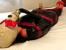 SADOMASOCHISM Serf Angel,  plastic mummification with gasmask Breathplay