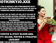 Hotkinkyjo & Stacy Bloom anal spaghetti sweets,  fisting & prolapse lesbians