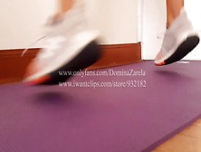 Domina Zarela - Adidas Sneakers Bizarre - Stretching And Warming Up Before Starting My Workout