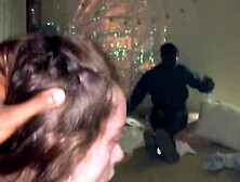 freaky snow bunnys take two big black cock for dinner while her