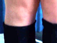 Naughty college girl Tease & Dance in High Heels with Sensual Masturbation