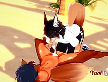 Furry Yiff Yaoi - 2 Dogs Blowjob