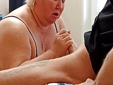 After A Deep Blowjob, I Fill My Mouth With Cum And She Eats It