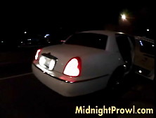 Candy Sweet gangbanged outdoors before splattered with cm