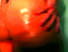 Carlycurvy rubs down large breasts and booty with vanilla ice cream!