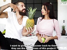 CARNE DEL MERCADO - (Logan Salamanca,  Mila Garcia) - Breasty Colombian Playgirl Gets Picked Up To Suck And Bang A Overweight Don