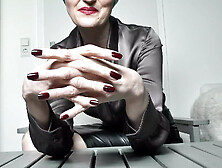 Long African Red Fingernails and Fist Hand