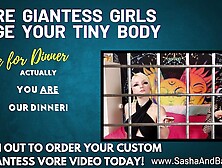 Vore Giantess - Caged Loser Fattened Up for Dinner - Order Your Custom Film at Our Website Today
