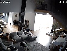 IPCAM - Rich naked couple fucking on couch. mp4
