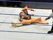 Asu and Nao vs Man Rose and Step son Devil (Dark Match) at WWE SmackDo