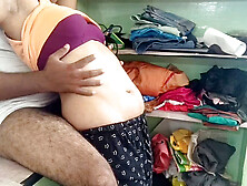 Outdoor kitchen roleplay with assistant and professor getting naughty