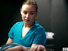 Strange creature and sexy nurse screwed inexperienced man and this guy enjoyed hardcore sex with sexy honeys