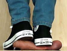 Cock And Balls Trampling Treatment Given By Amateur Mistress