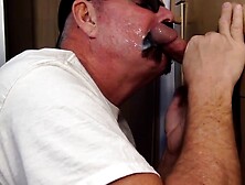 Gloryhole Bj Dilf Takes Load In Mouth