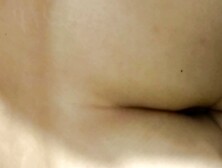 Morning cum shot on big white ass