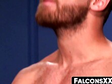 FalconsXXX. com - Studs hook up in a little room and bang each other roughly in a wild