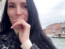 Eva Deepthroats a Stranger in Risky Venice - Horny Doggystyle Porno!