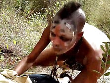SLIM EBONY GAL GET OUTDOOR DRILLED BY WHITE STUD