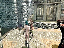 Blue In Skyrim 03 With A Warewolf